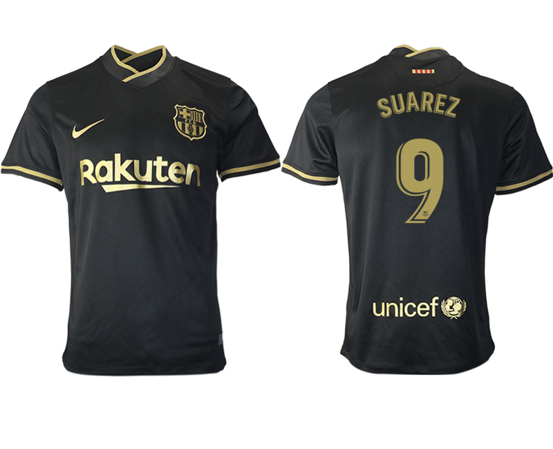 Men 2020-2021 club Barcelona away aaa version #9 black Soccer Jerseys